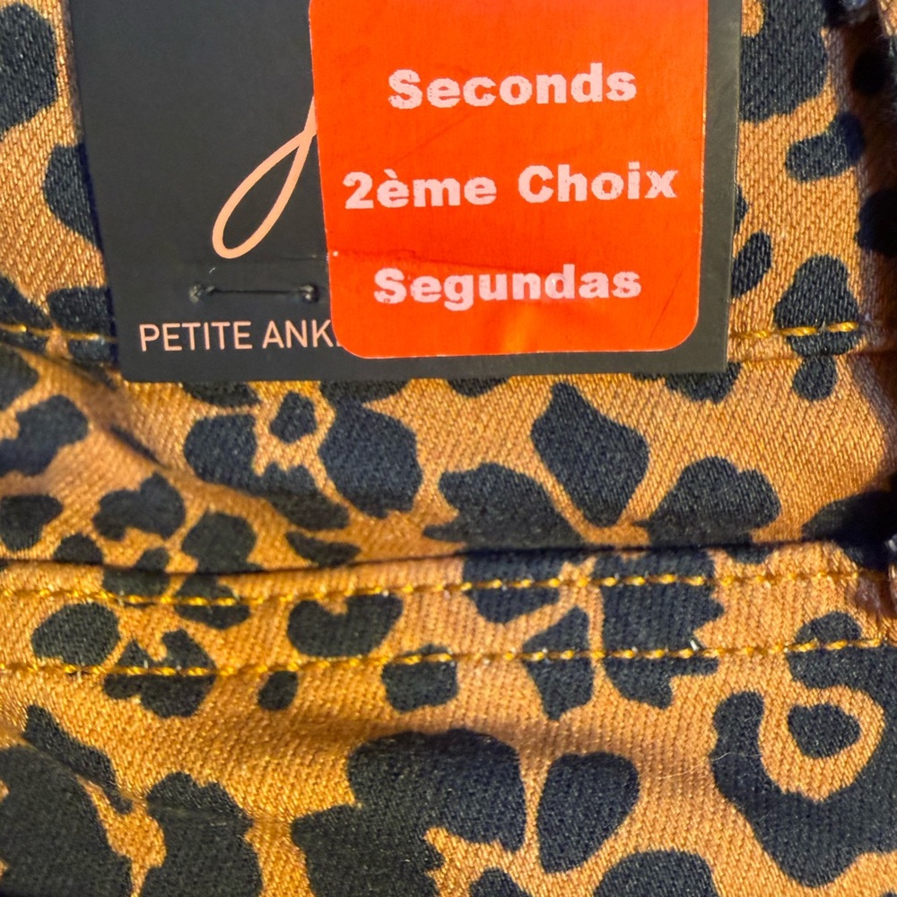 Jen 7 for all mankind Leopard Print Ankle skinny jeans - Black on Camel size 4 - Picture 5 of 5
